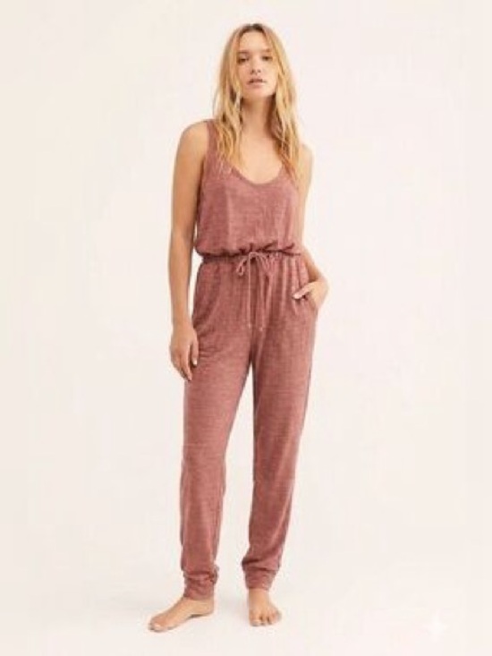 FP Beach Pants - FP Beach Free People Bicoastal  Drawstring Jumpsuit Romper Sweet Whisper Sz XS